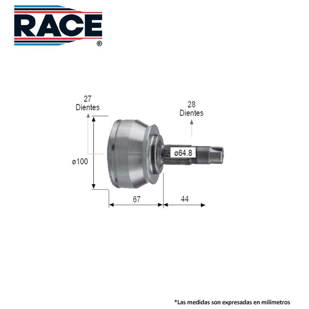 Junta Lado Rueda Transmision Manual Izq/Der Race RR-9562
