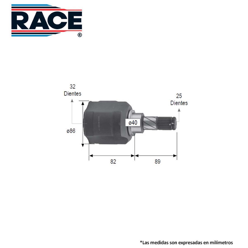 Junta lado caja race transmision automatica lado derecho Race RC-8463