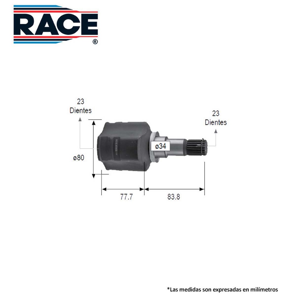 Junta lado caja race transmision manual lado der/izq Race RC-8478