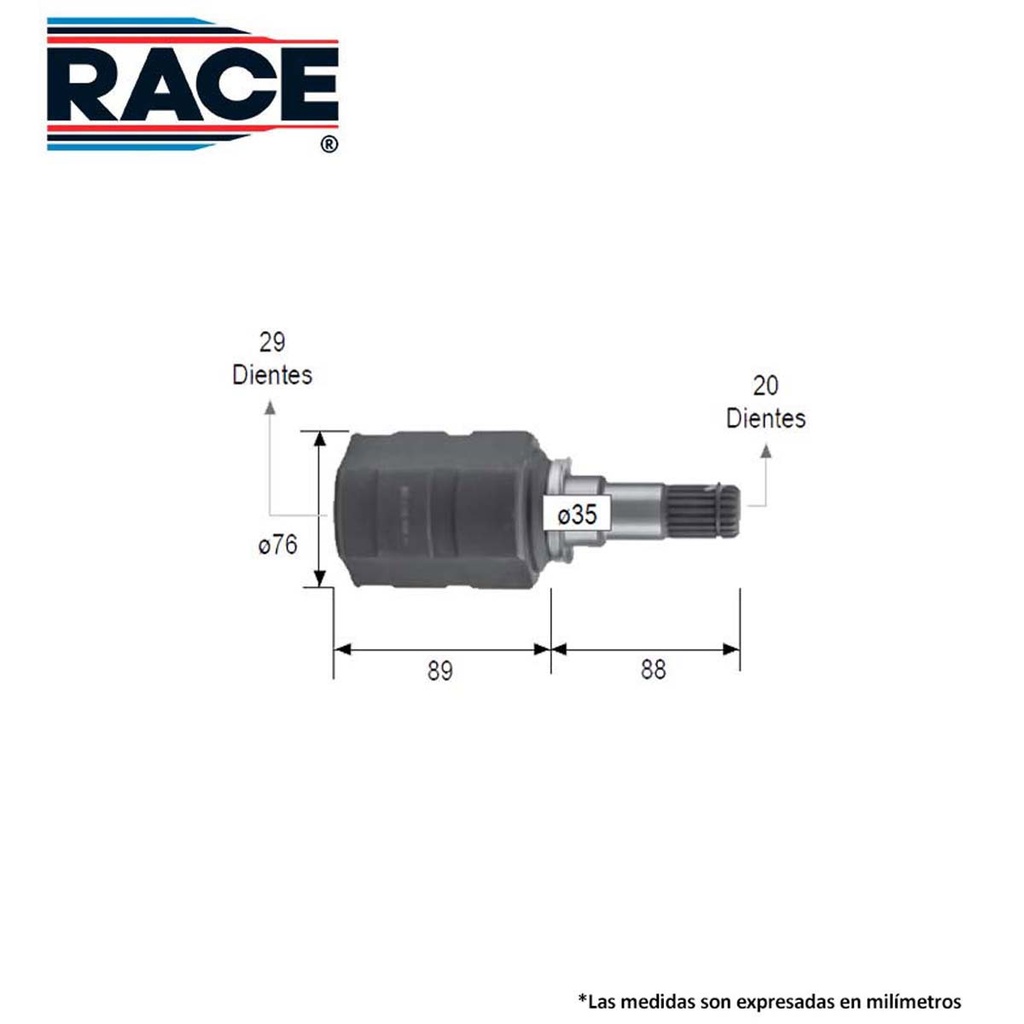 RA-RC-8493 — Junta lado caja race transmision manual lado der/izq Race RC-8493