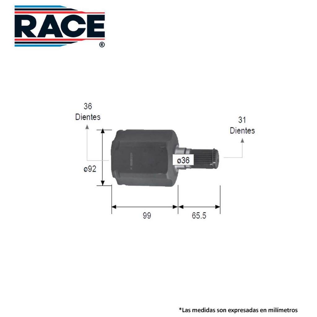 RA-RC-8500 — Junta lado caja race transmision automatica lado izquierdo Race RC-8500