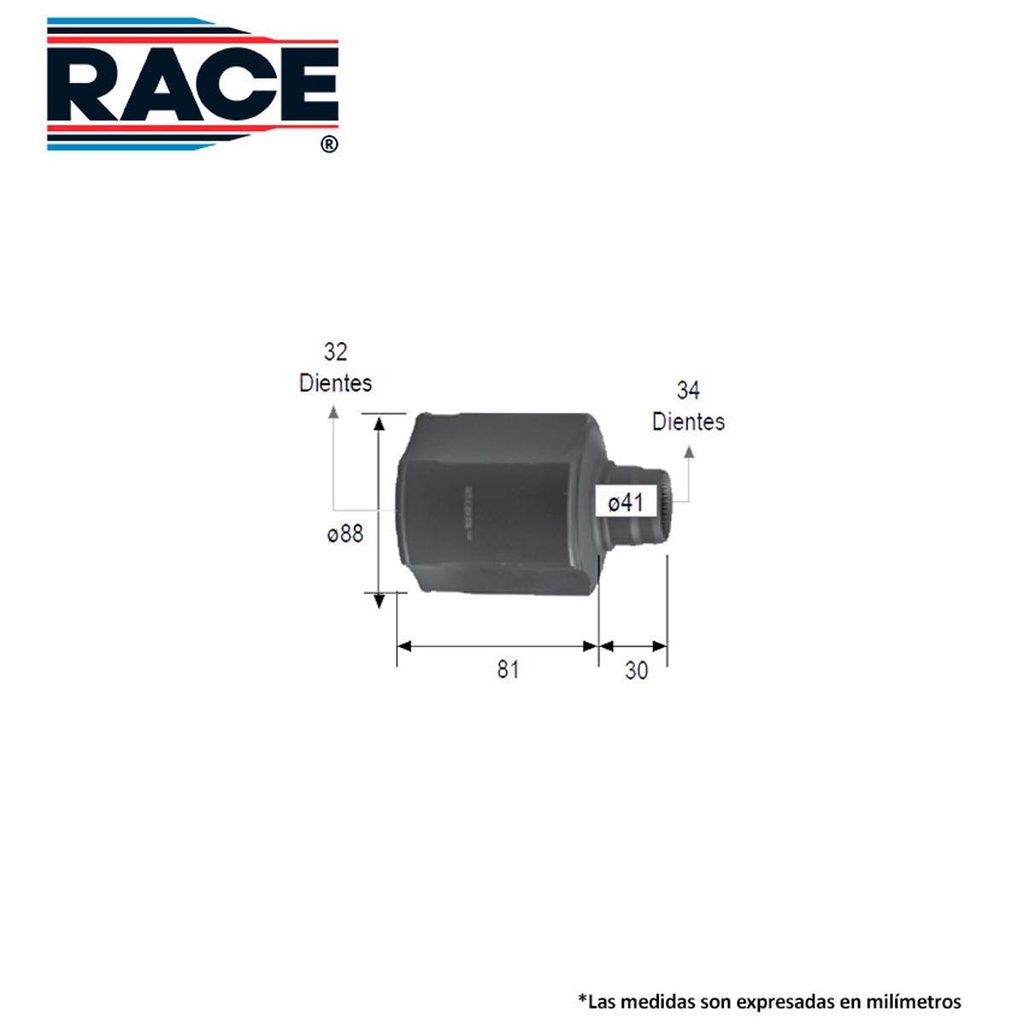 Junta lado caja race transmision automatica lado derecho Race RC-8514
