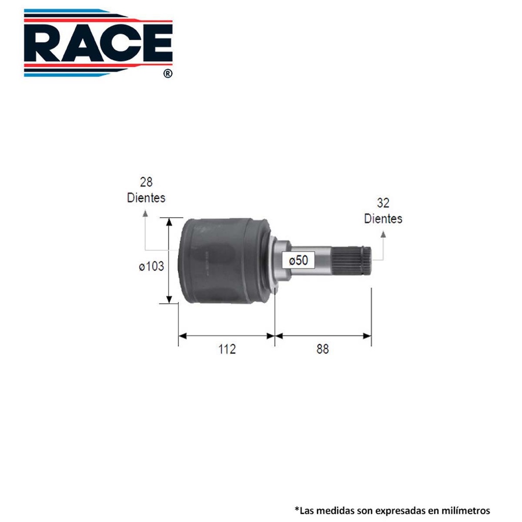 RA-RC-8622 — Junta lado caja race transmision automatica lado der/izq Race RC-8622