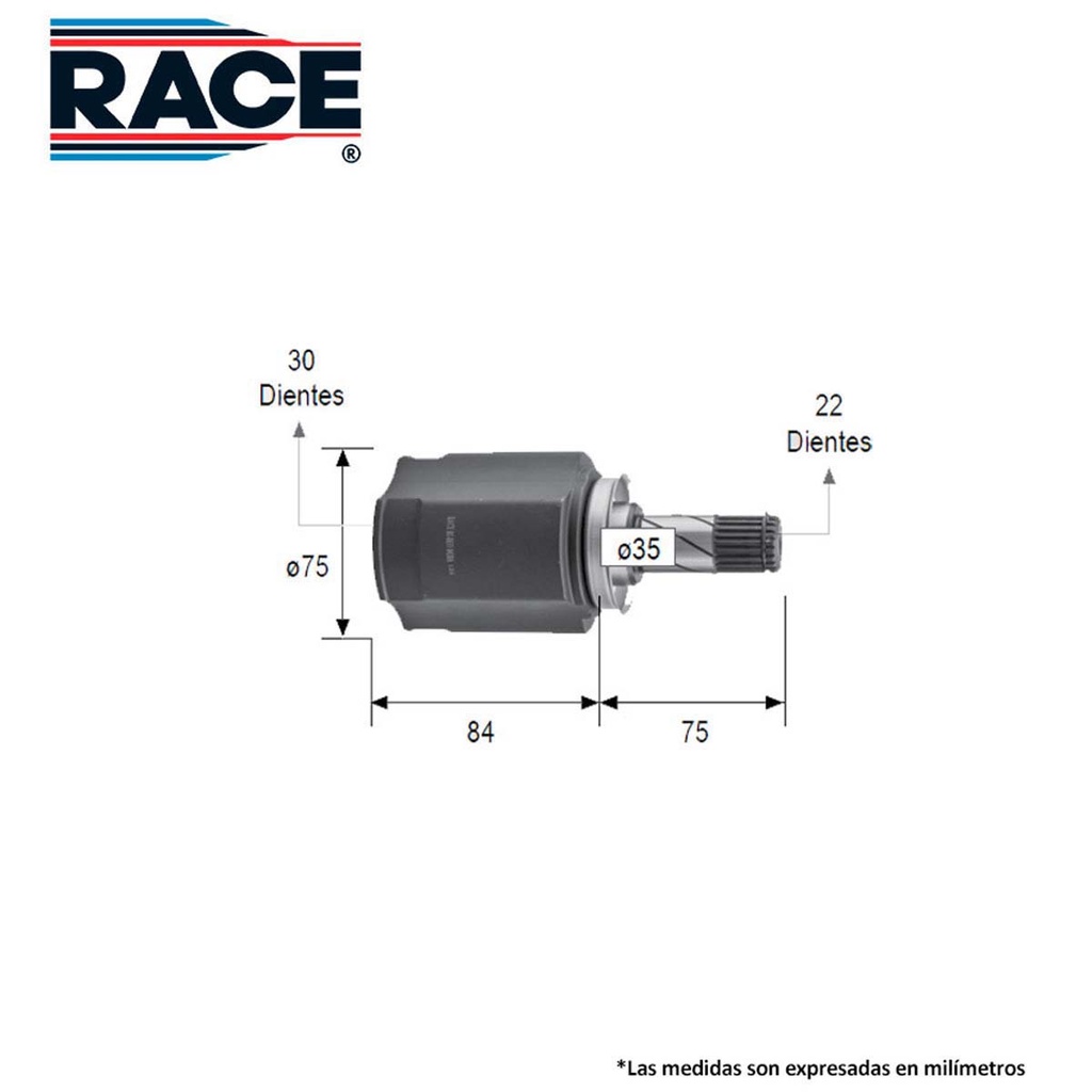 Junta lado caja race transmision automatica lado derecho Race RC-8653