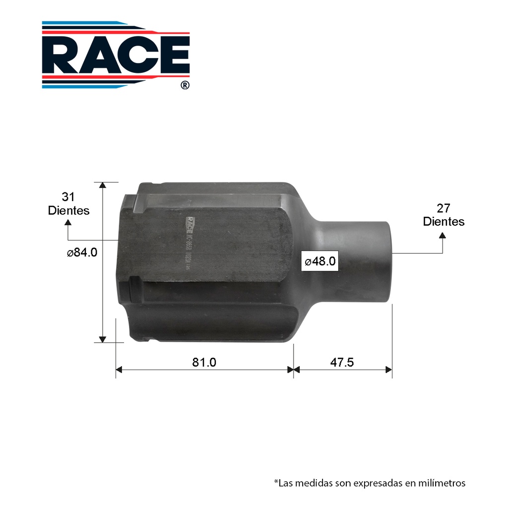 RA-RC-8658 — Junta L/C CHEVROLET Equinox 2.4L 16-17 / TA - Derecha - Int. 31 - Ext. 27 Race RC-8658