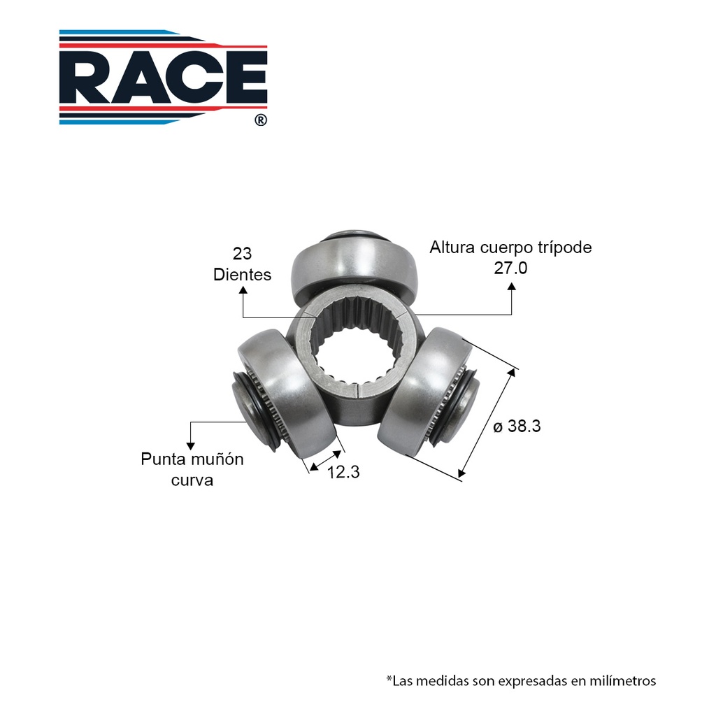 Tripode NISSAN Tsubame 1.6L 03-04. Man. Tsuru III 1.6L 03-17. Man. Izq/Der Race RT-5029