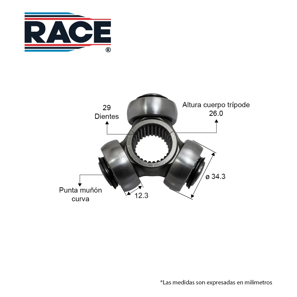 Tripode CHEVROLET Optra 2.0L 06-10. Man/Aut. Izq/Der Race RT-5054