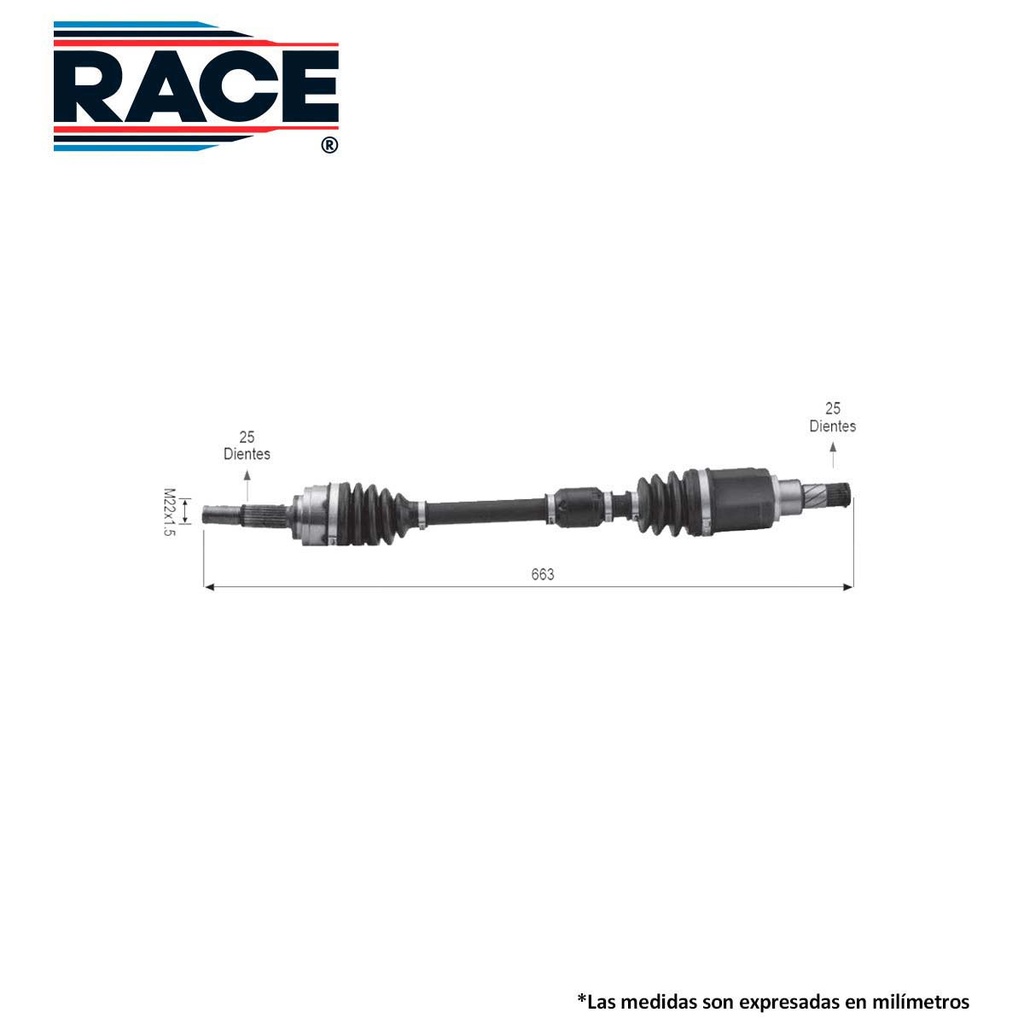 Flecha completa race lado izquierdo Race RF-8047