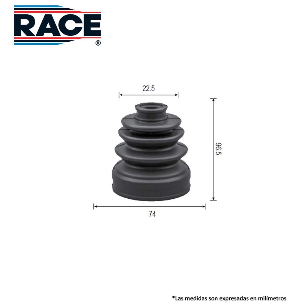 RA-BC-2703 — Cubrepolvo lado caja race transmision man lado izq Race BC-2703