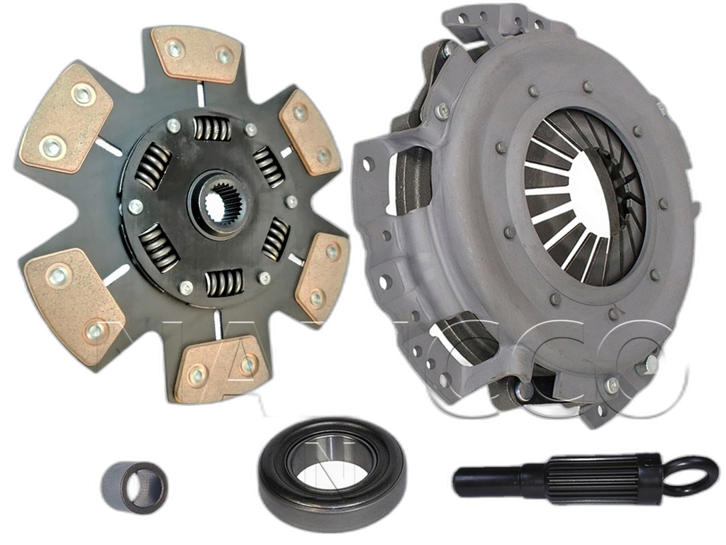 KIT EMBRAGUE NISSAN 280Z L6 2.8L 75-78; 280ZX TURBO 81-83; 300ZX V6 3.0L 84-89; PATHFINDER Z24 L4 2.4L 5 VEL 86-93; DISCO CON BOTON DE CERAMICA (BOTON CERAMICA)