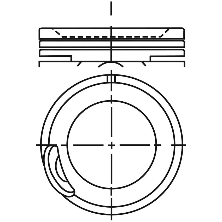 Piston para motor a gasolina Vehyco P1100D 075