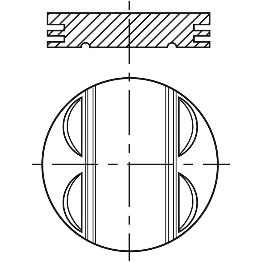 Piston para motor a gasolina Vehyco P122D 075