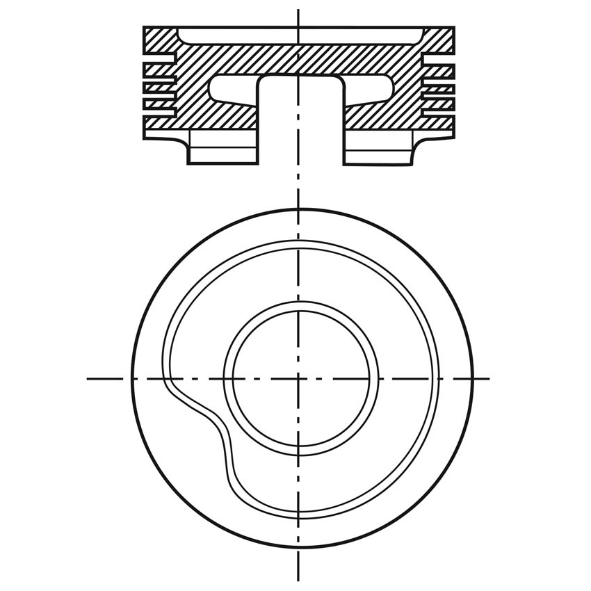 Piston para motor a gasolina Vehyco P1400CH 030
