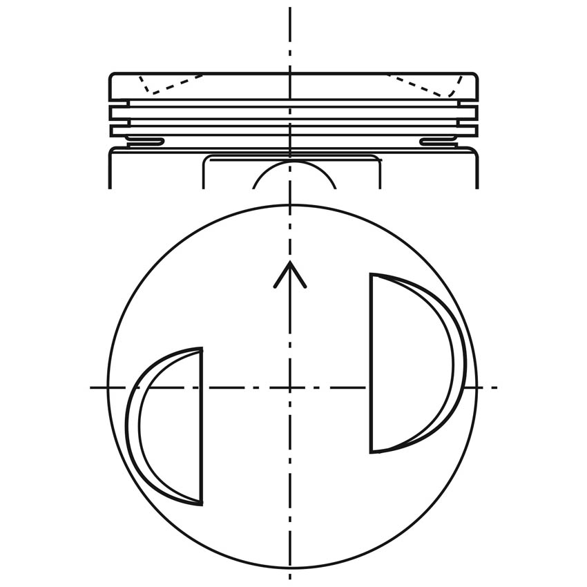Piston para motor a gasolina Vehyco P140F2 STD