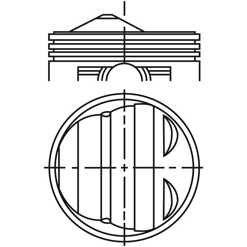 Piston para motor a gasolina Vehyco P148D 050