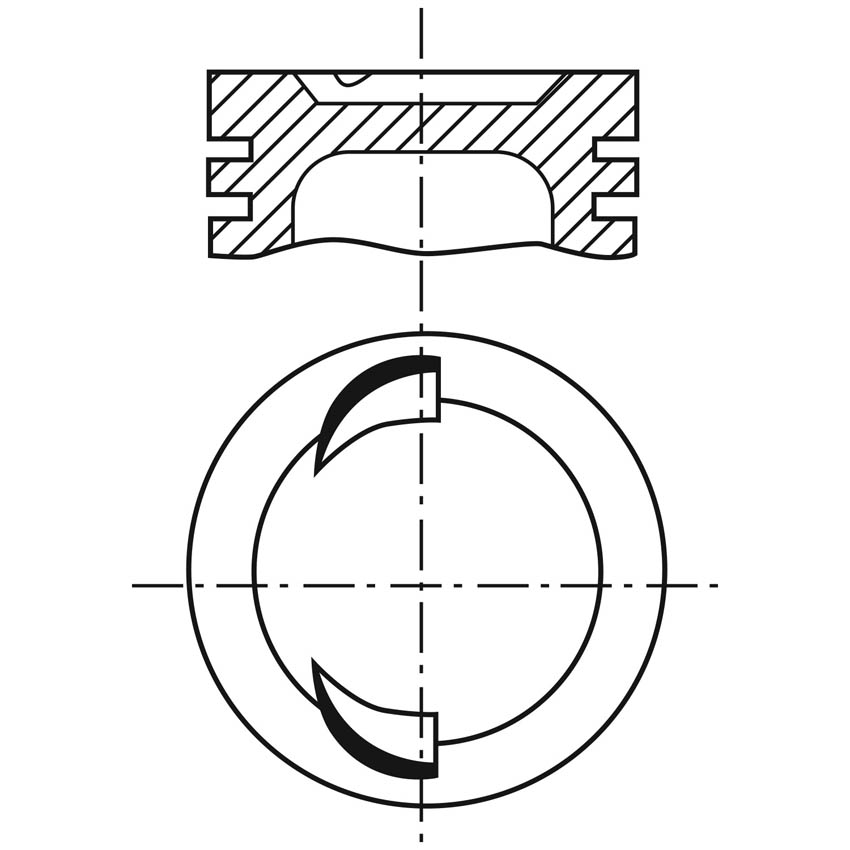 Piston para motor a gasolina Vehyco P153D2 050