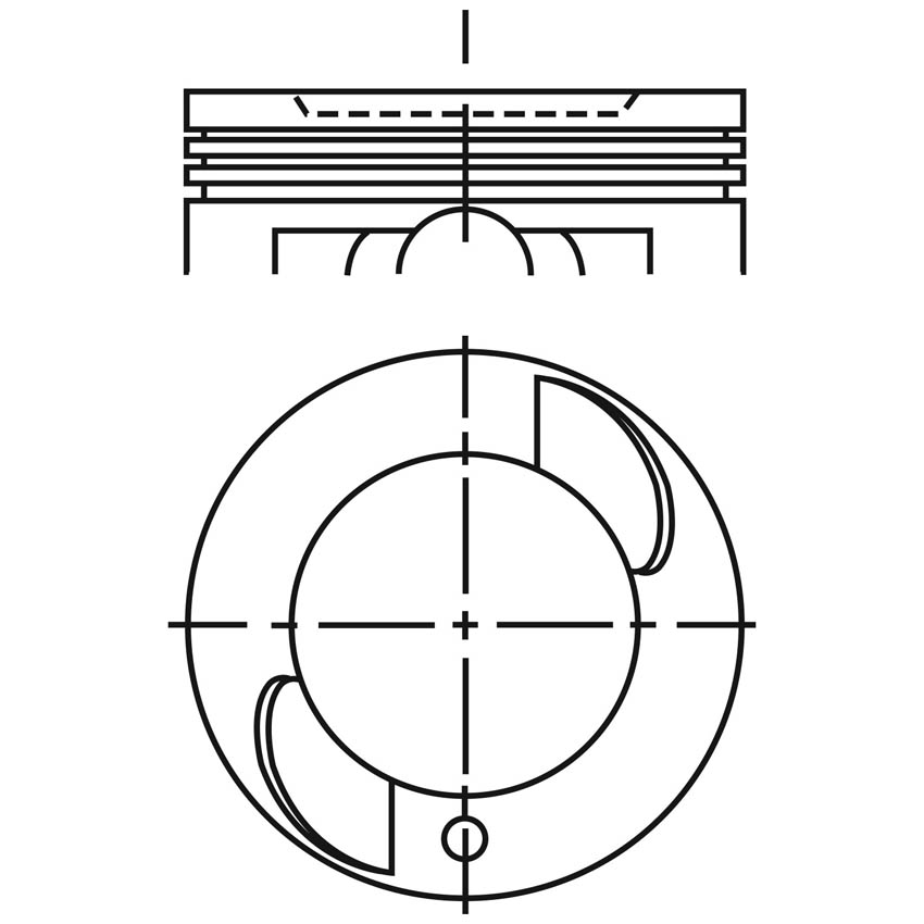 Piston para motor a gasolina Vehyco P153F 075