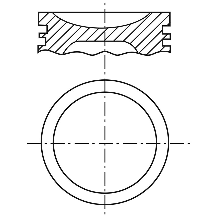 Piston para motor a gasolina Vehyco P177F 040