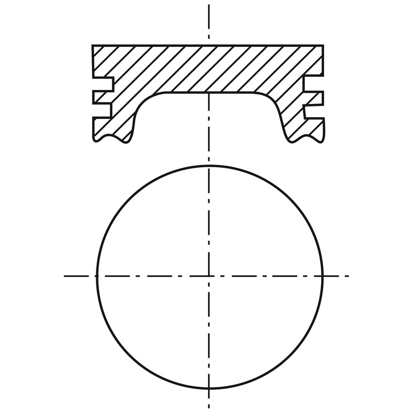 Piston para motor a gasolina Vehyco P1800N 040