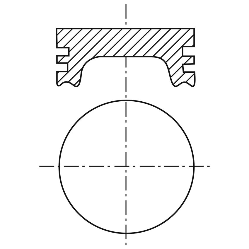 Piston para motor a gasolina Vehyco P183F 030