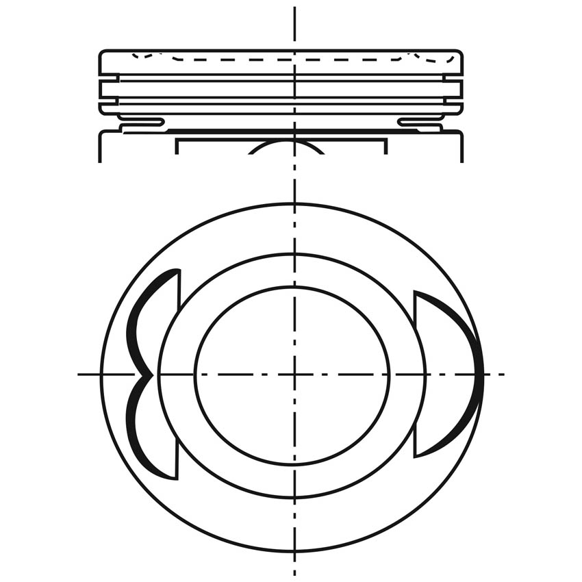 Piston para motor a gasolina Vehyco P2000M 075