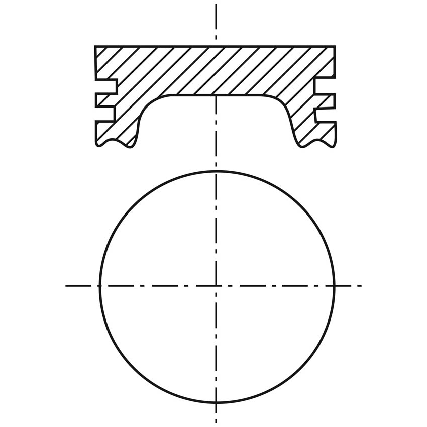 Piston para motor a gasolina Vehyco P2000M1 075