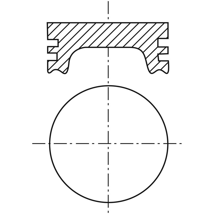 Piston para motor a gasolina Vehyco P225D 030