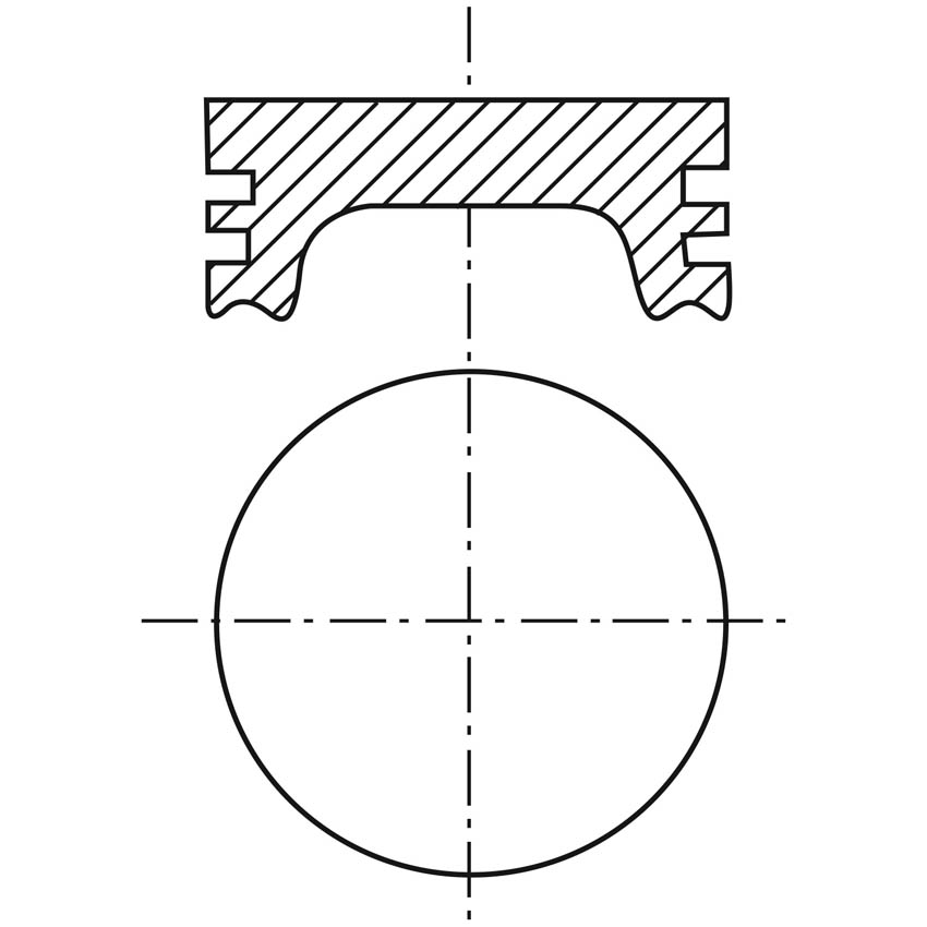 Piston para motor a gasolina Vehyco P239-D 040