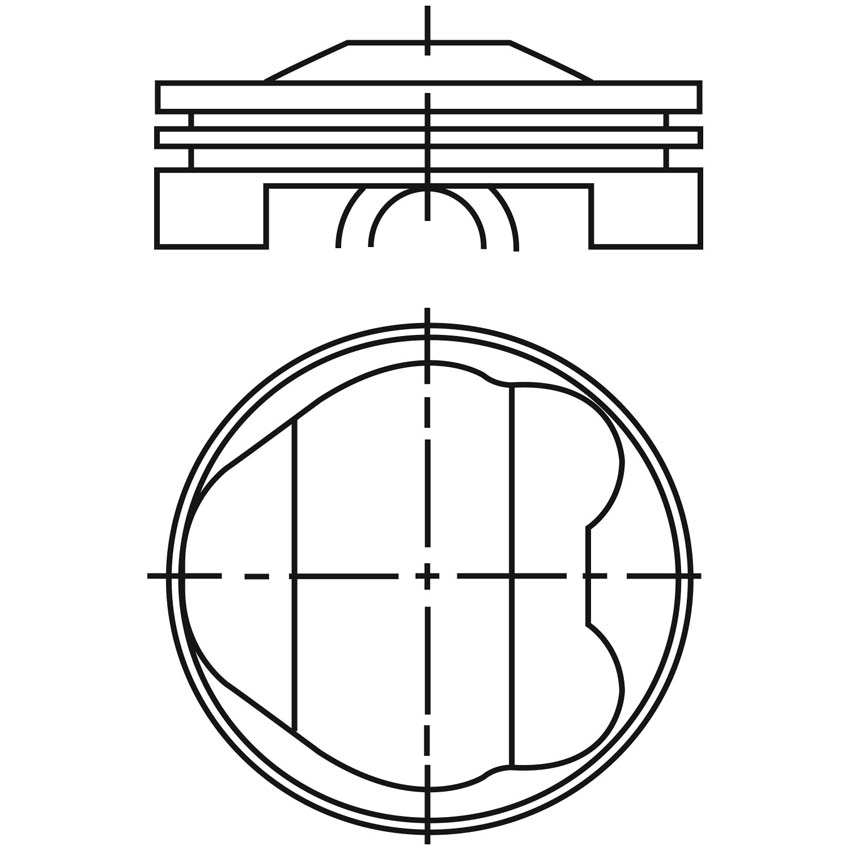 VE-P2400D 050 — Piston para motor a gasolina Vehyco P2400D 050