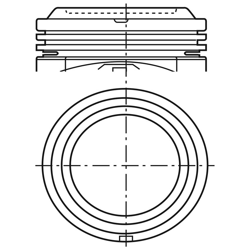 VE-P2400T 100 — Piston para motor a gasolina Vehyco P2400T 100
