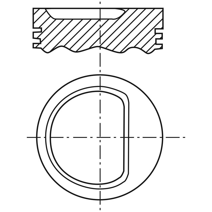 VE-P242R 020 — Piston para motor a gasolina Vehyco P242R 020