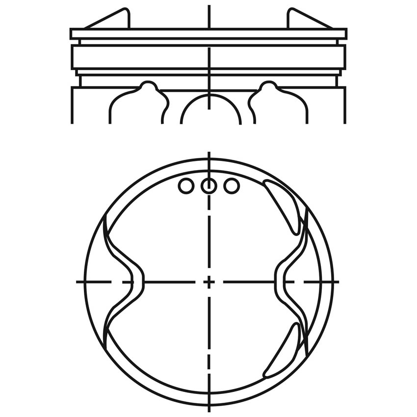 VE-P2500N2 075 — Piston para motor a gasolina Vehyco P2500N2 075