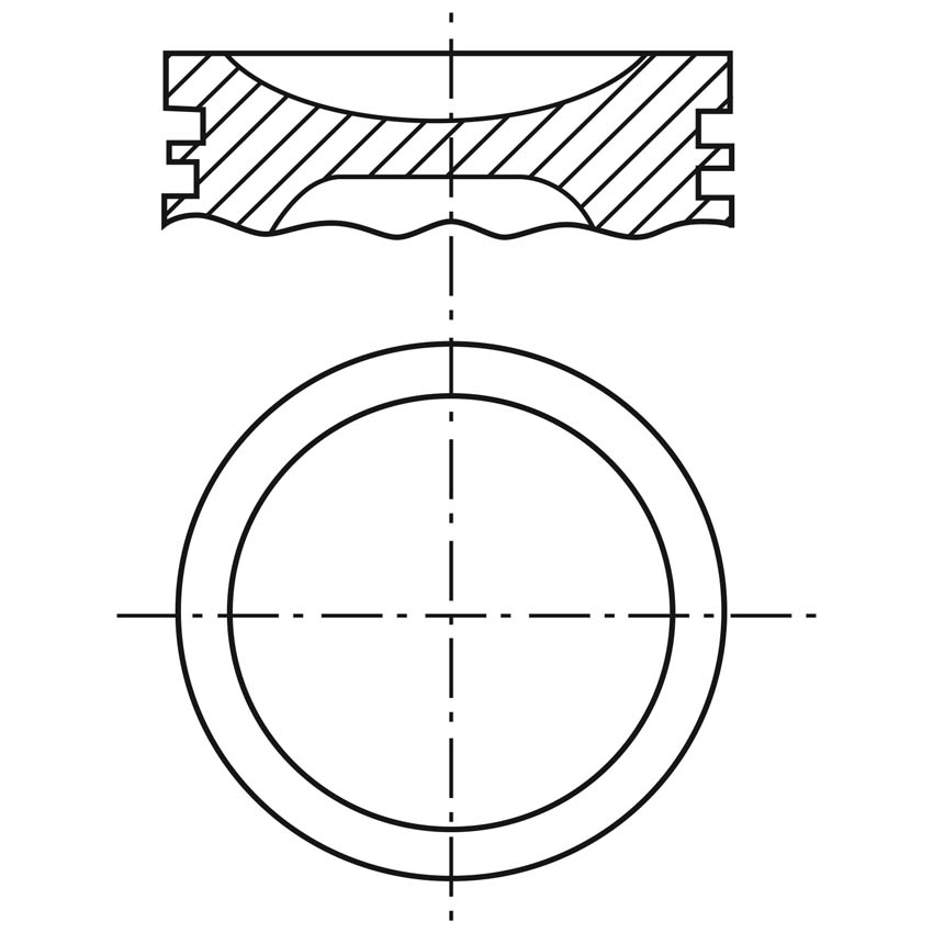 Piston para motor a gasolina Vehyco P281F 075