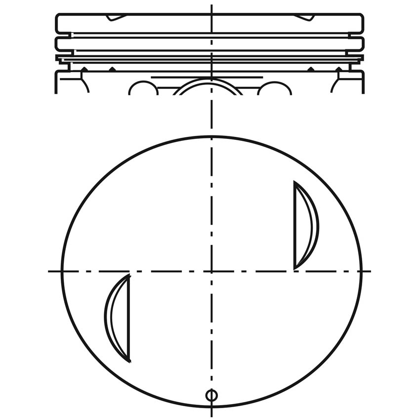 VE-P2900N 050 — Piston para motor a gasolina Vehyco P2900N 050