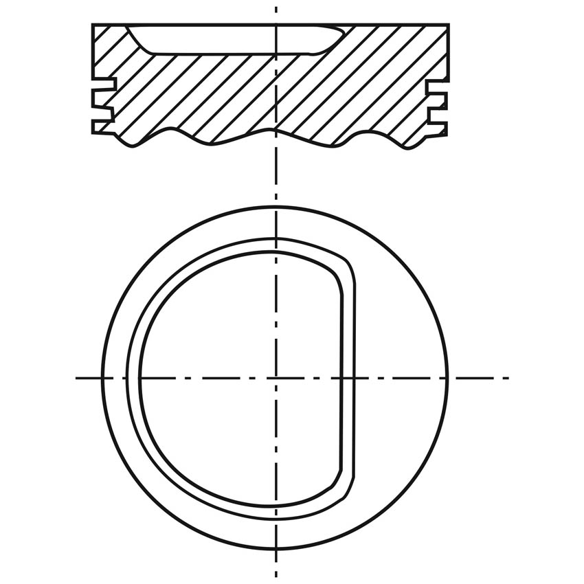 VE-P300F 060 — Piston para motor a gasolina Vehyco P300F 060