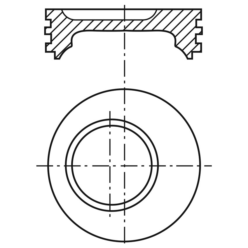 VE-P300F1 040 — Piston para motor a gasolina Vehyco P300F1 040