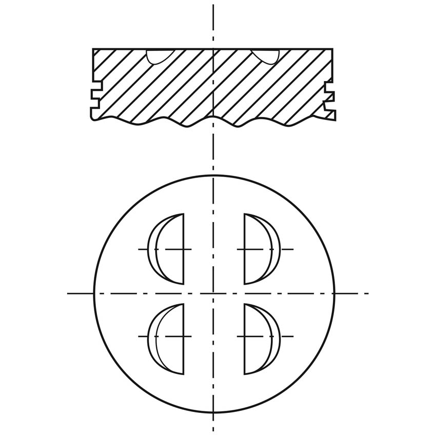 VE-P318D 020 — Piston para motor a gasolina Vehyco P318D 020