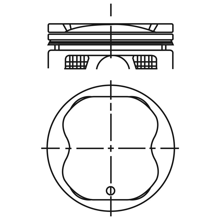 VE-P3400T 075 — Piston para motor a gasolina Vehyco P3400T 075