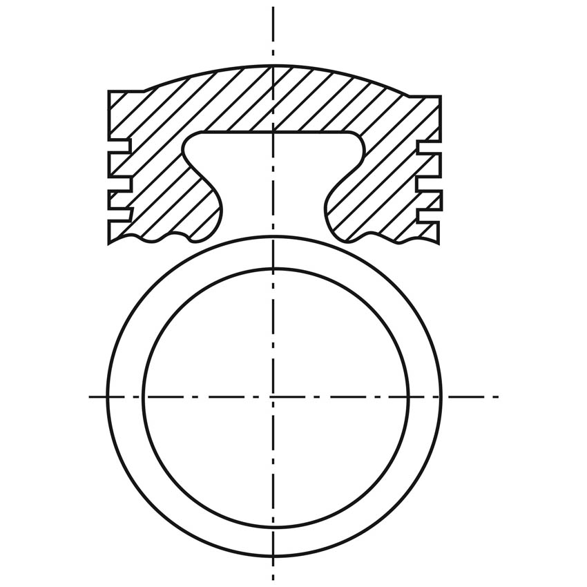Piston para motor a gasolina Vehyco P345D STD