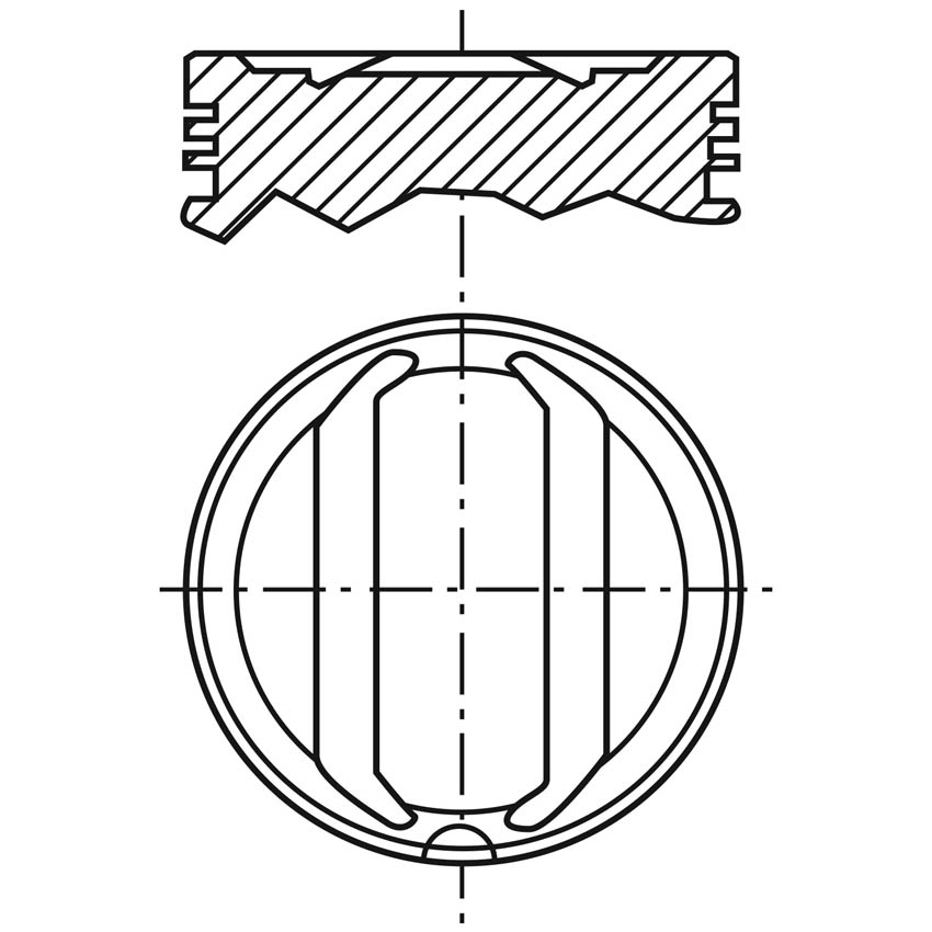 VE-P350CH4 030 — Piston para motor a gasolina Vehyco P350CH4 030
