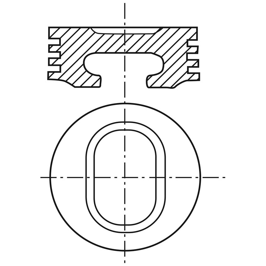 VE-P360D2 020 — Piston para motor a gasolina Vehyco P360D2 020
