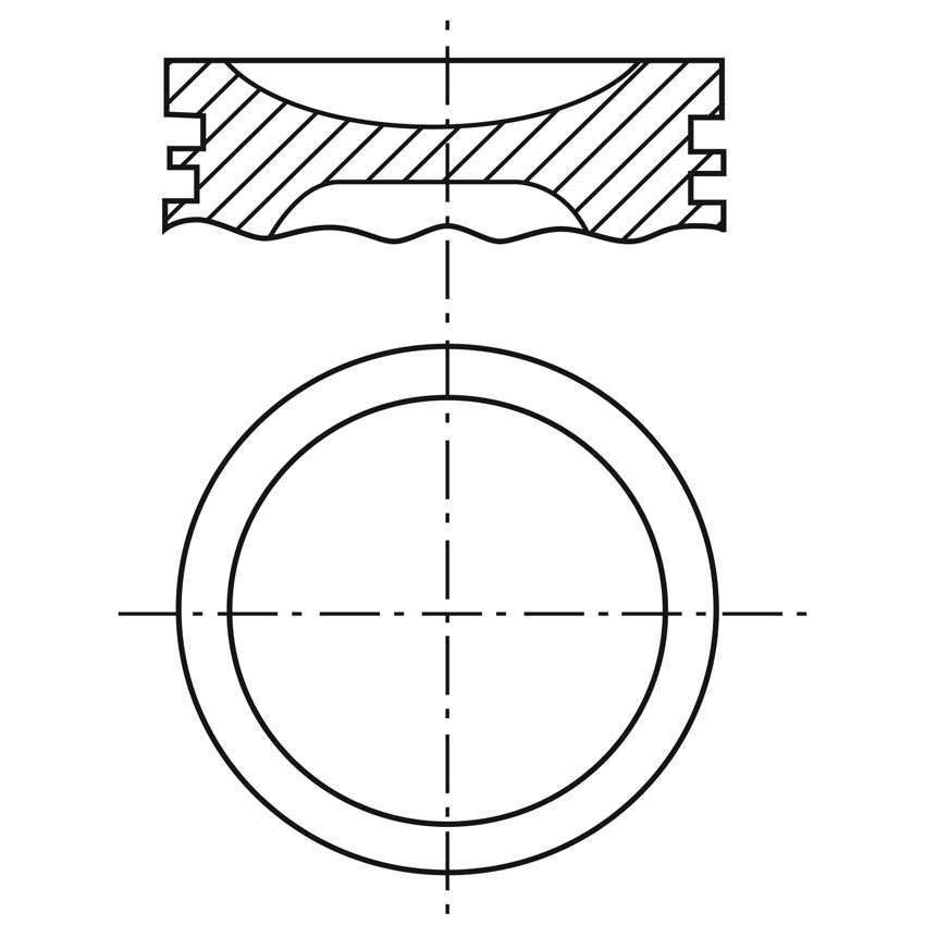VE-P3800F1 075 — Piston para motor a gasolina Vehyco P3800F1 075