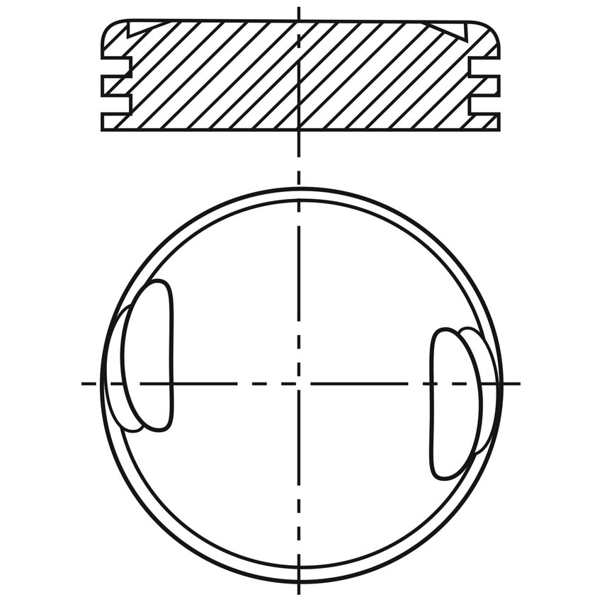 VE-P454CH 030 — Piston para motor a gasolina Vehyco P454CH 030