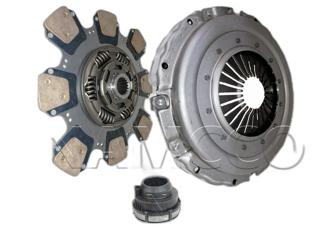 KIT EMBRAGUE ARMADO FREIGHTLINER M2 33K Y 35K MBE906 L6 6.4L 07-18; CON DISCO DE CERAMICA (BOTON CERAMICA)