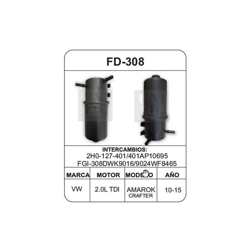 Filtro de Combustible FD-308 Unifil
