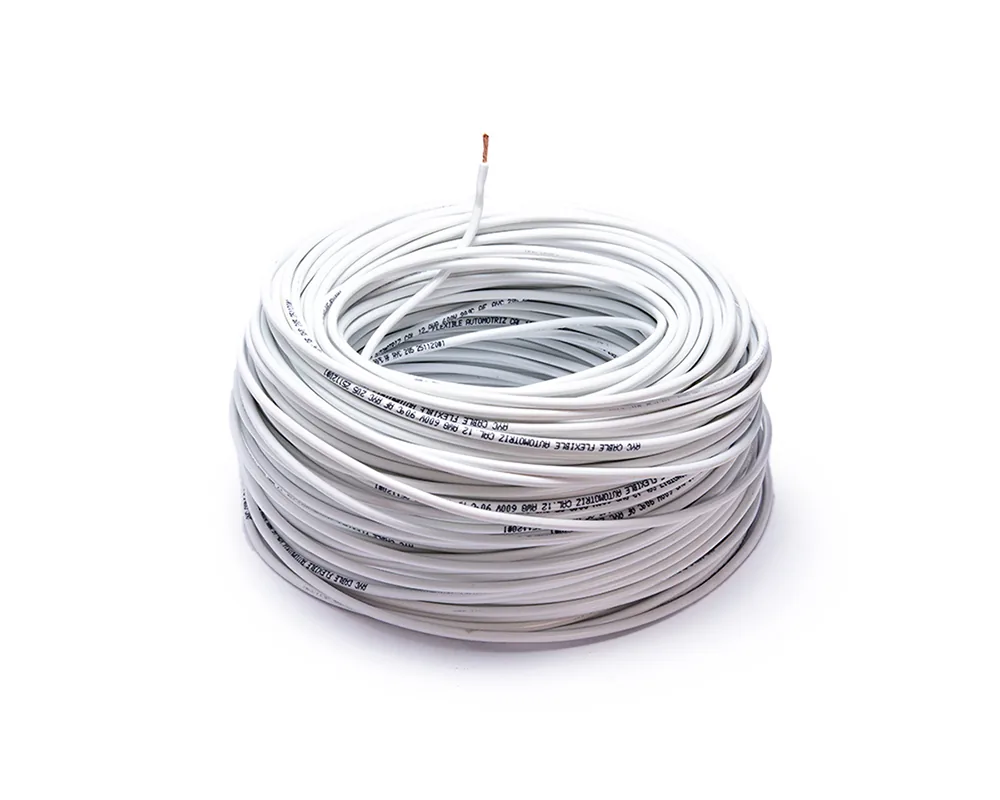 Cable flexible automotriz para instalación calibre 12" blanco 100... AYC 13143
