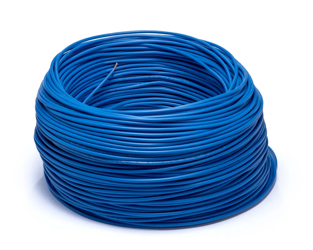AY-13169 — Cable flexible automotriz para instalación calibre 18" azul 100 metros AYC 13169