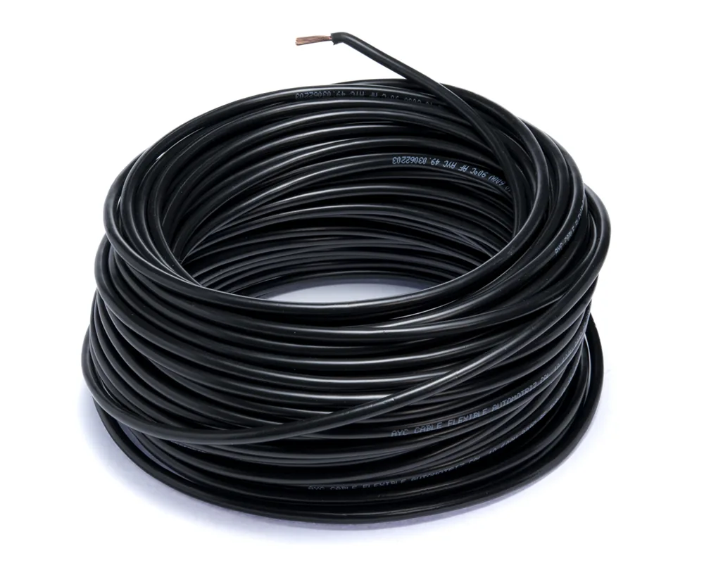 AY-13172 — Cable flexible automotriz para instalación calibre 10" negro 30 metros AYC 13172