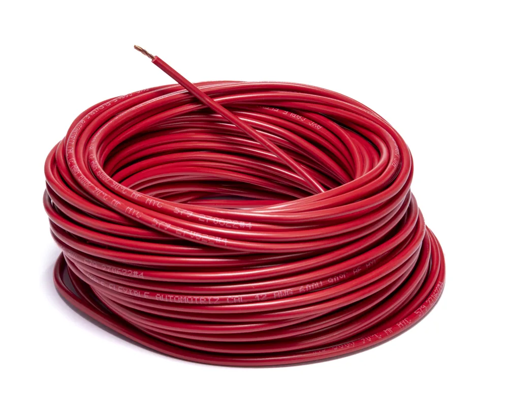 Cable flexible automotriz para instalación calibre 12" rojo 30 metros AYC 13181