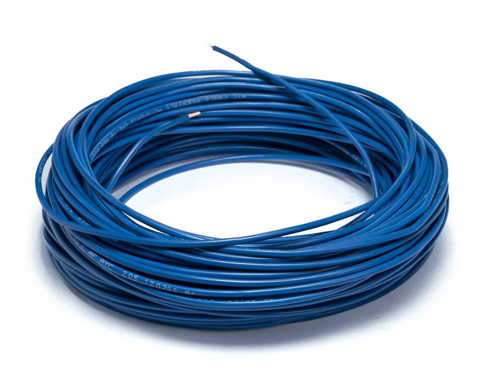 AY-13204 — Cable flexible automotriz para instalación calibre 18" azul 30 metros AYC 13204